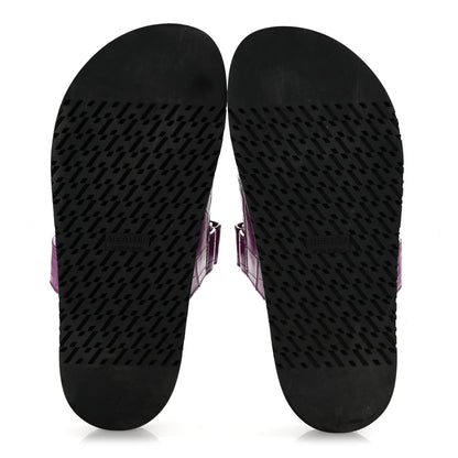 Hermes Matte Alligator Womens Chypre Sandals 38.5 Anemone 6 of 10