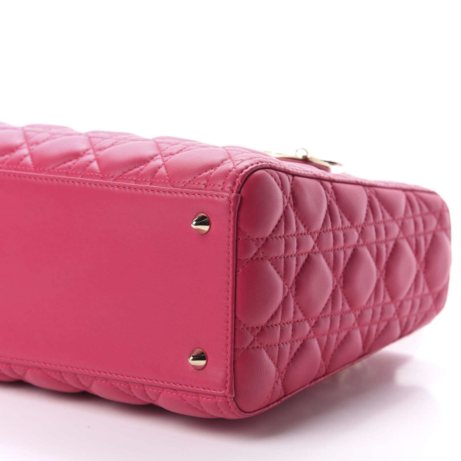 Christian Dior Lambskin Cannage Medium Lady Dior Pink 7 of 10