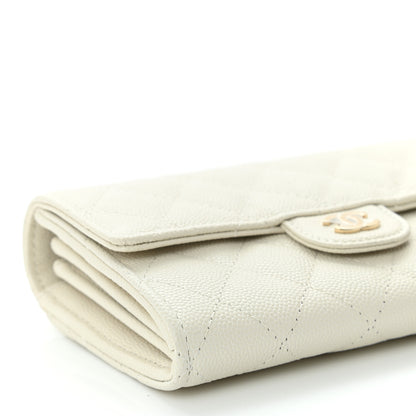 Chanel Caviar Quilted Medium Flap Wallet White 9 of 11