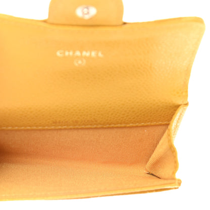 Chanel Caviar Quilted Flap Card Holder Yellow 5 of 8