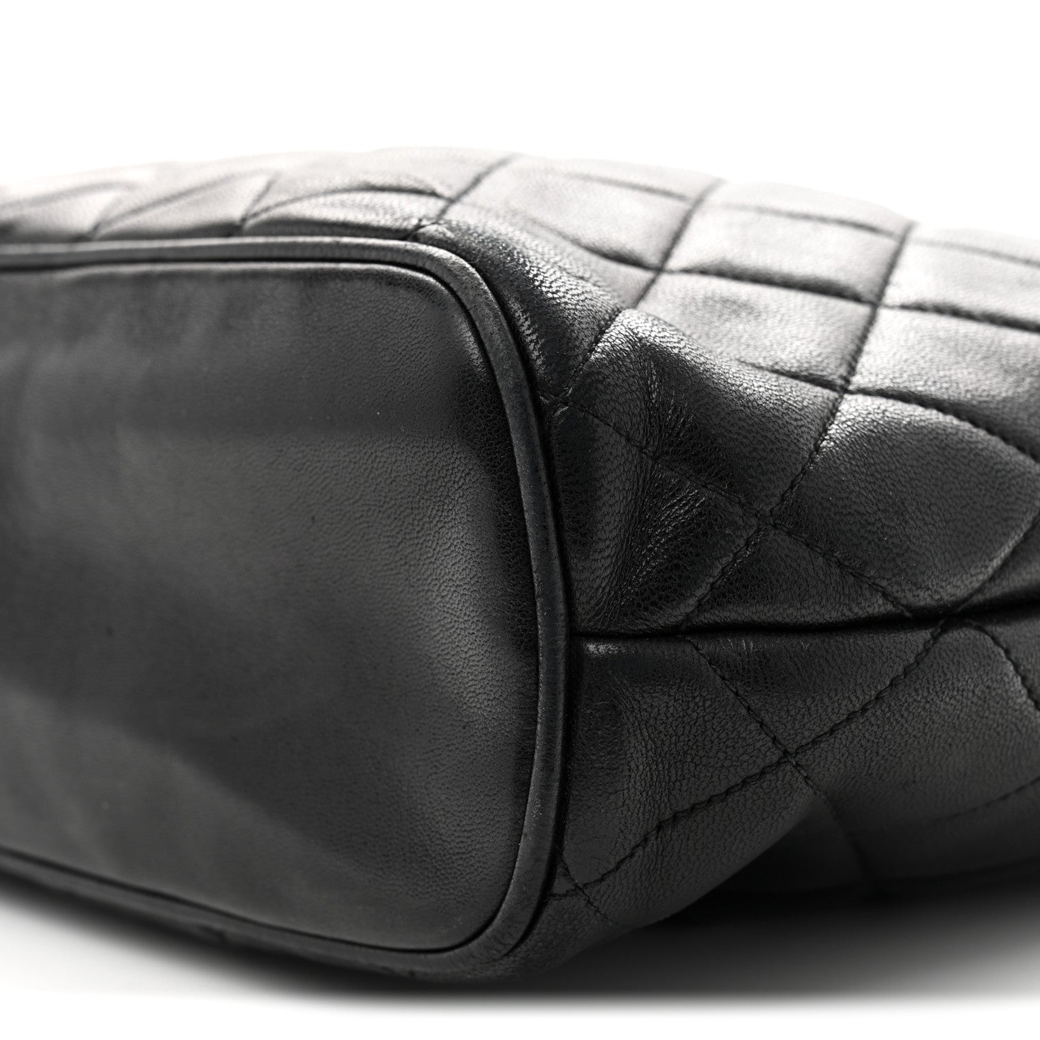 Chanel Lambskin Quilted Shoulder Bag Black 10 of 10