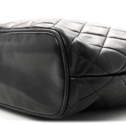 Chanel Lambskin Quilted Shoulder Bag Black 10 of 10