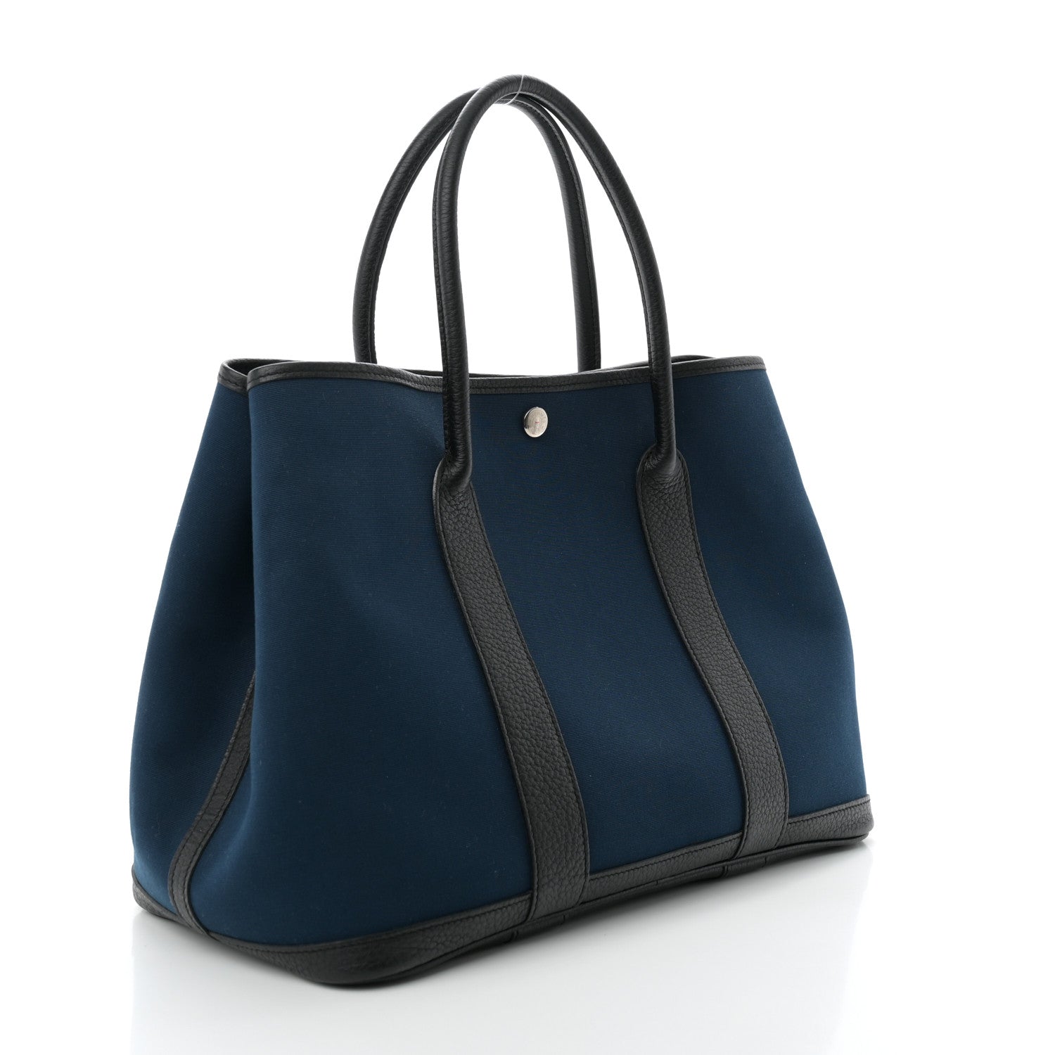 Hermes Toile Vache Country Garden Party Tote 36 MM Bleu De Malte Black 3 of 9