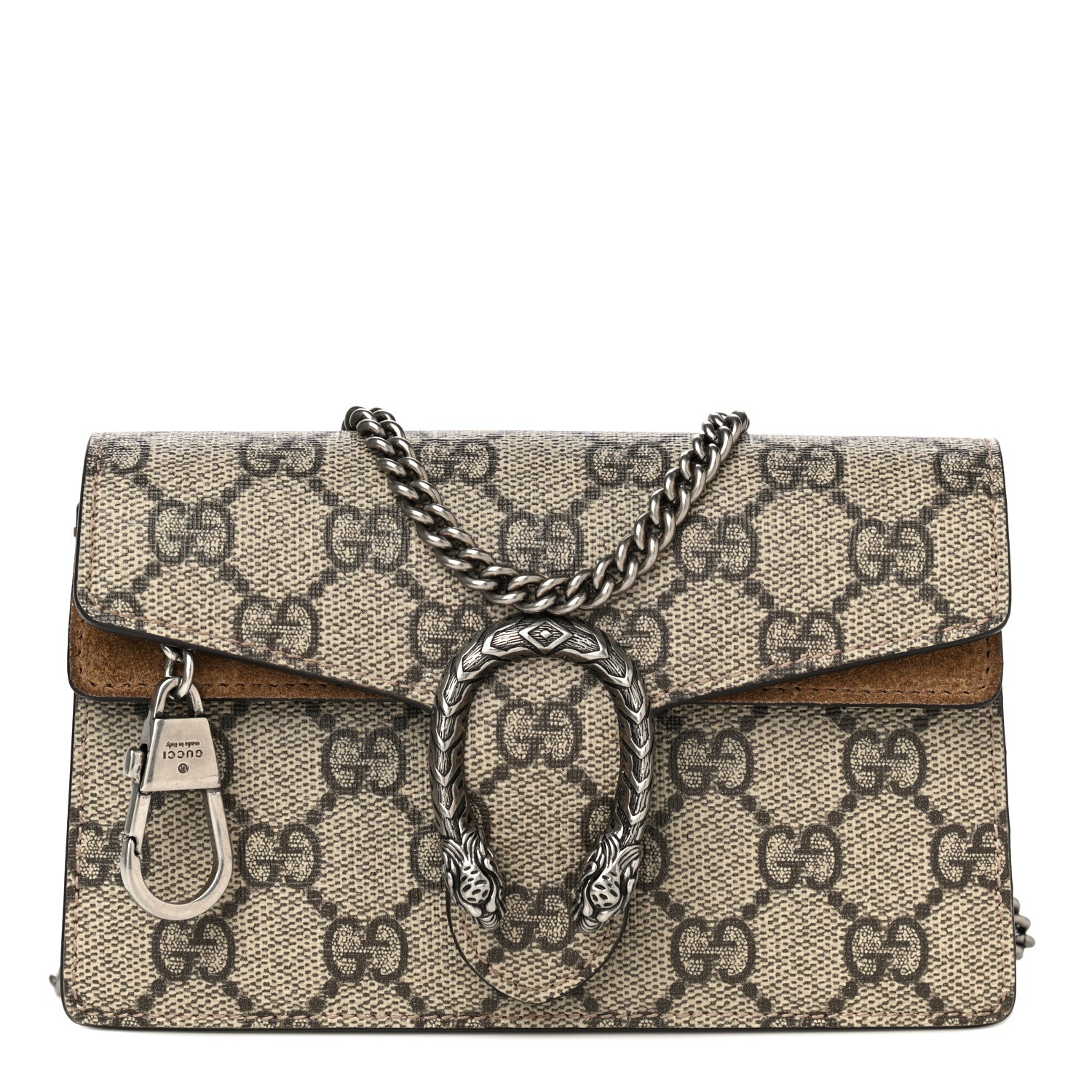 Gucci GG Supreme Monogram Super Mini Dionysus Shoulder Bag Taupe 1 of 15