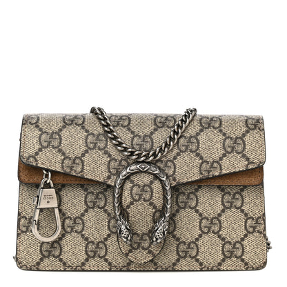 Gucci GG Supreme Monogram Super Mini Dionysus Shoulder Bag Taupe 1 of 15