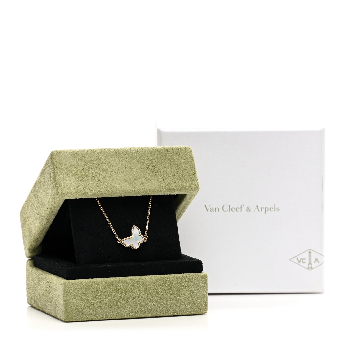 18K Yellow Gold Mother of Pearl Sweet Alhambra Butterfly Bracelet