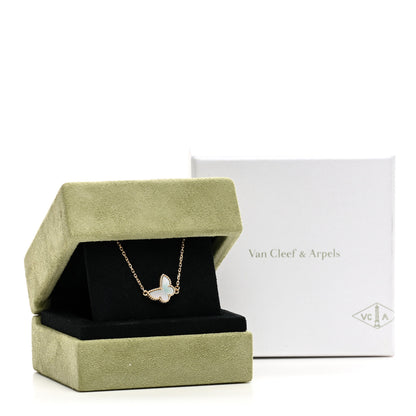Van Cleef & Arpels 18K Yellow Gold Mother of Pearl Sweet Alhambra Butterfly Bracelet 5 of 5