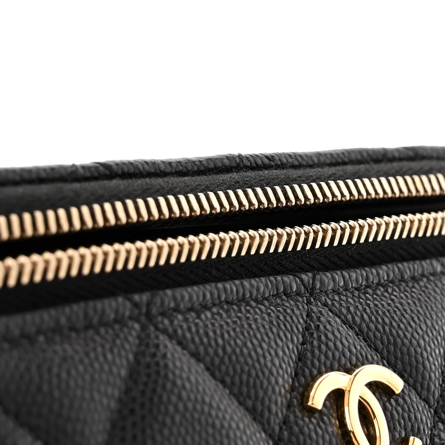 Chanel Caviar Quilted Enamel Coco Casino Small Vanity Case With Chain Black 12 of 15