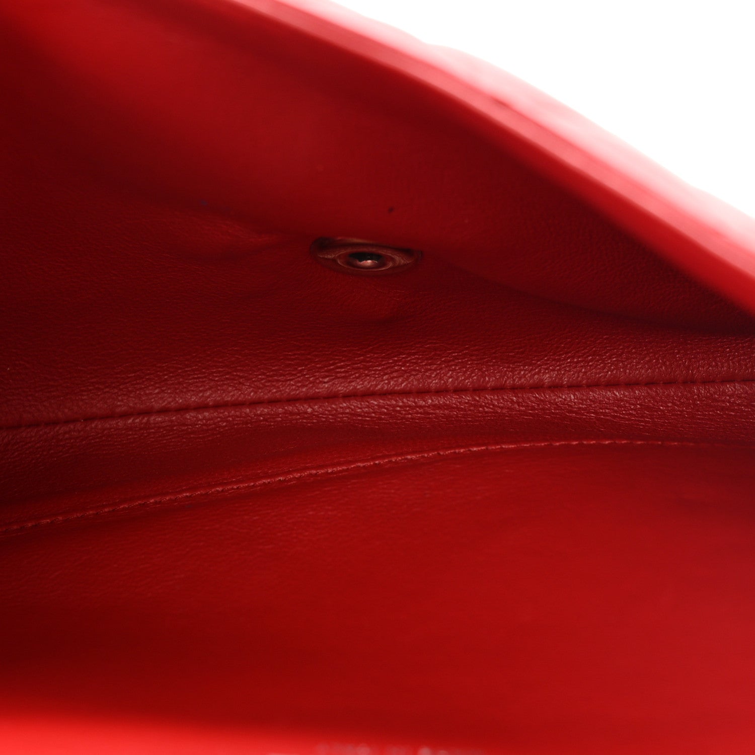 Chanel Lambskin Quilted Clutch With Chain Flap Red 5 of 13