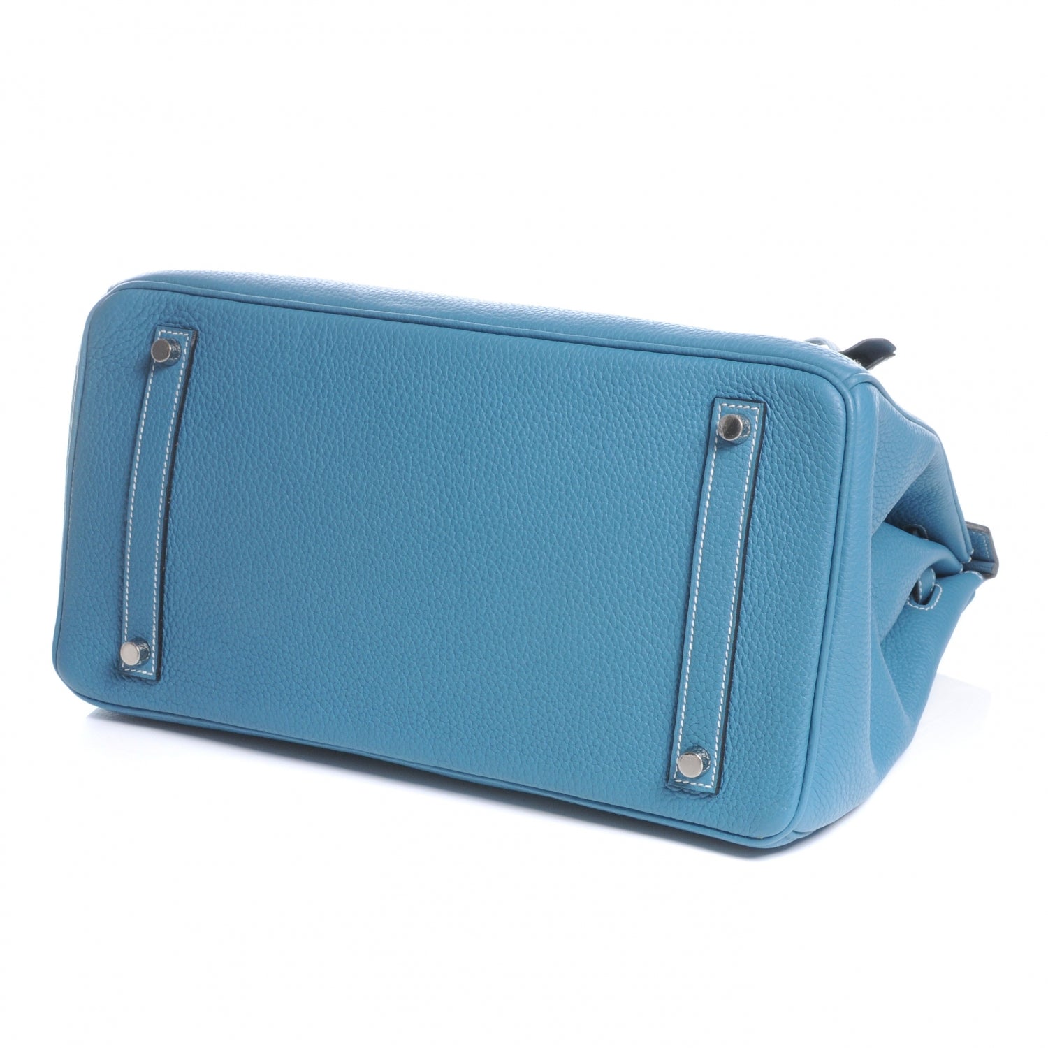 Hermes Taurillon Clemence Birkin 35 Blue Jean 4 of 10