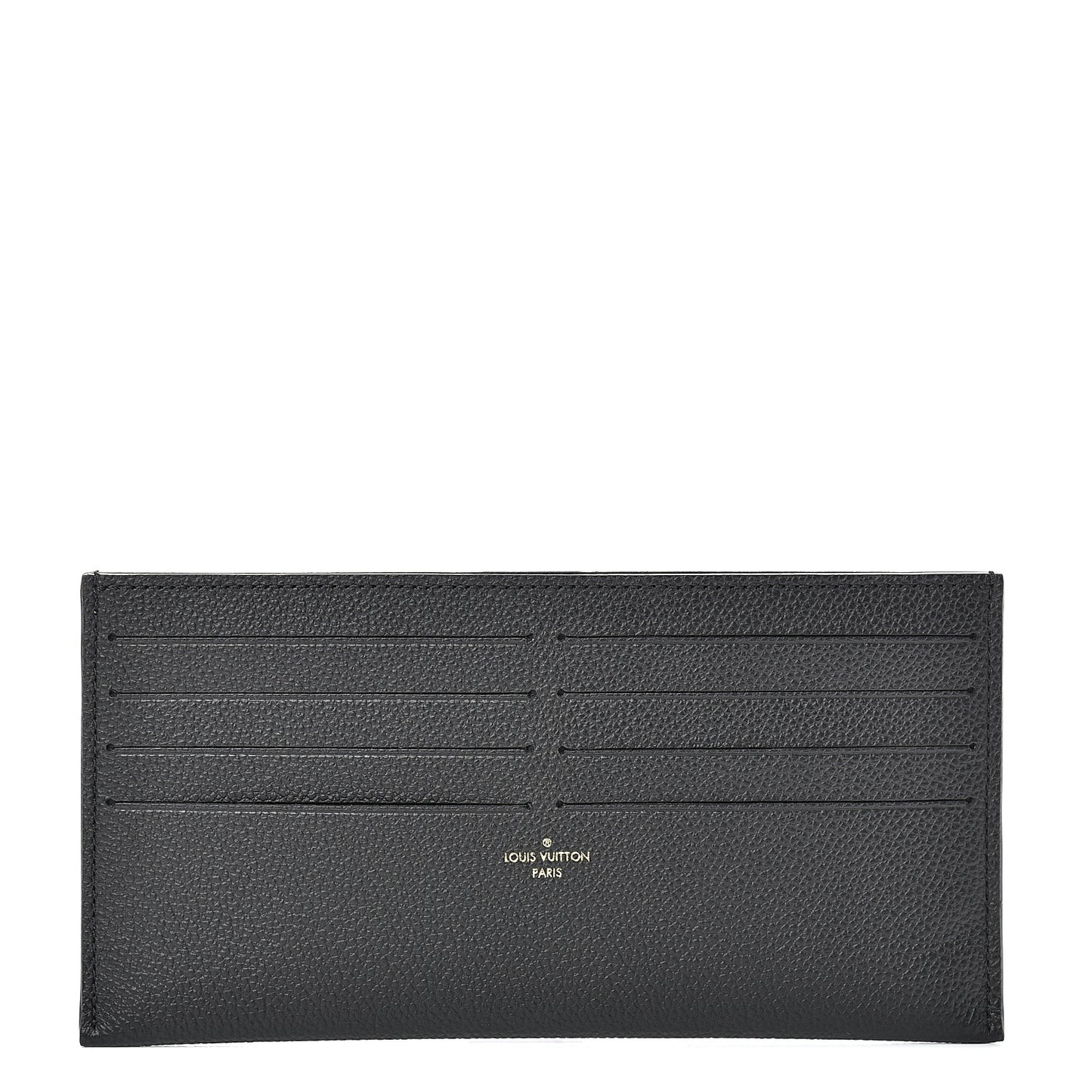 Calfskin Felicie Chain Wallet Card Holder Insert Black