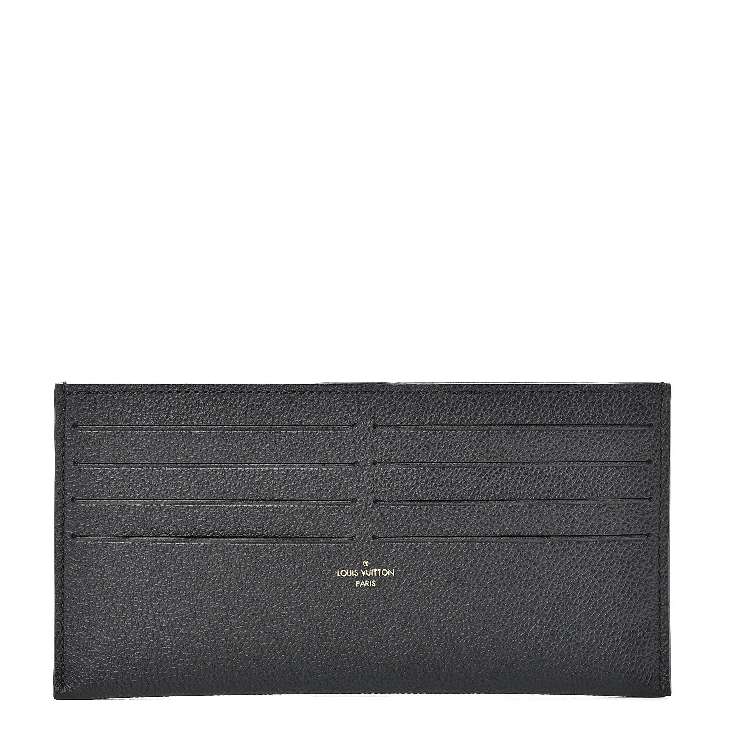 Louis Vuitton Calfskin Felicie Chain Wallet Card Holder Insert Black 1 of 5