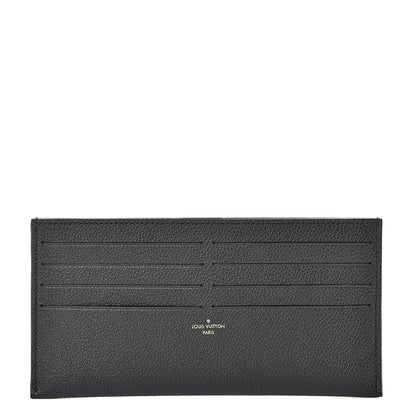 Louis Vuitton Calfskin Felicie Chain Wallet Card Holder Insert Black 1 of 5