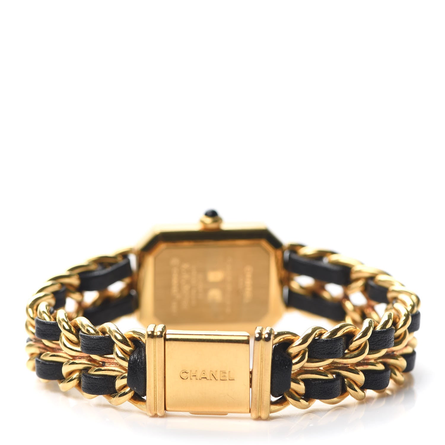Chanel Stainless Steel Lambskin 20mm Chain Premiere Quartz Watch Gold L 3 of 5