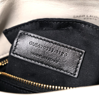 Saint Laurent Lambskin Quilted Toy Loulou Puffer Monogram Chain Satchel Crema Soft 15 of 19