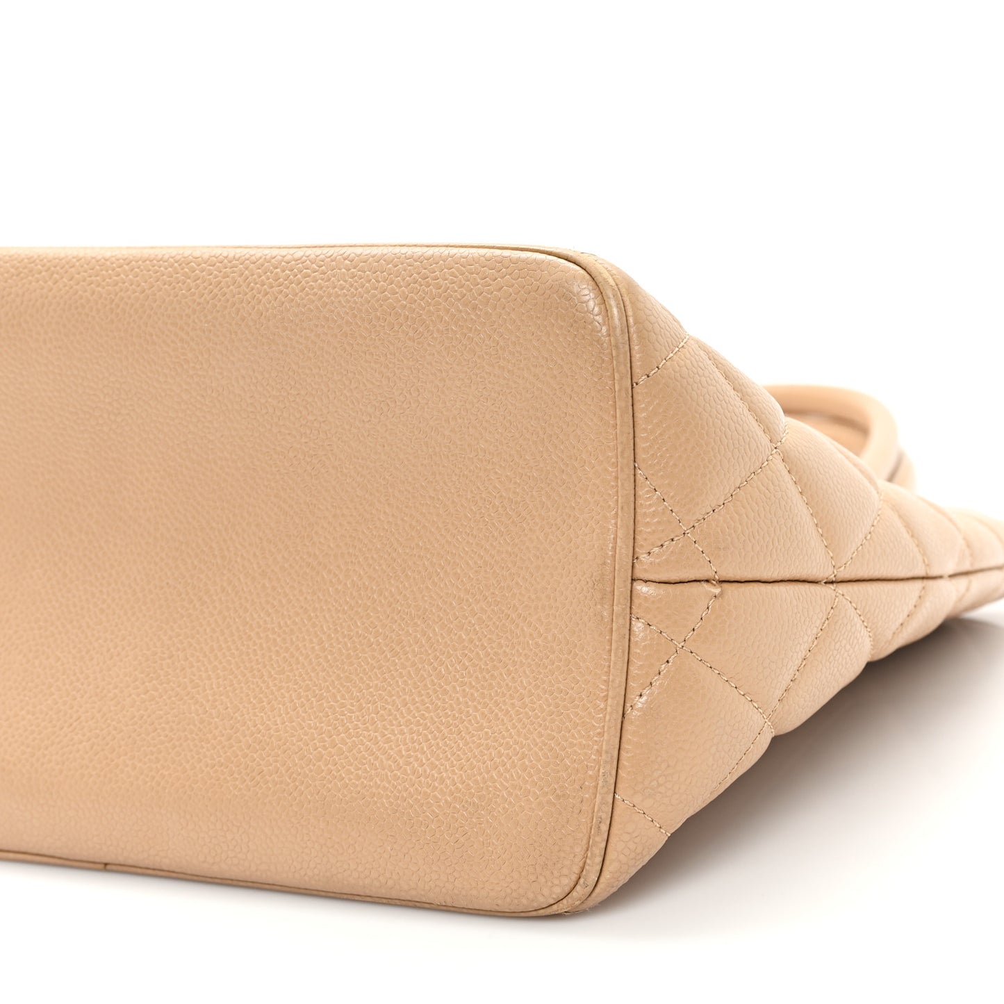 Caviar Quilted Medallion Tote Beige