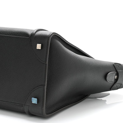 Celine Drummed Calfskin Mini Luggage Black 10 of 10