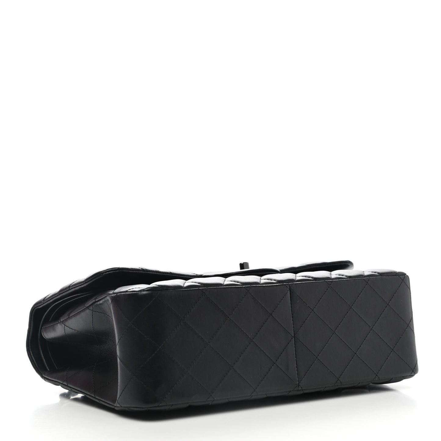 Lambskin Quilted Jumbo Double Flap So Black