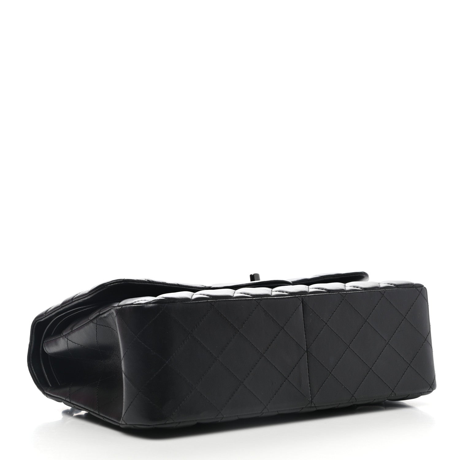 Chanel Lambskin Quilted Jumbo Double Flap So Black 4 of 13