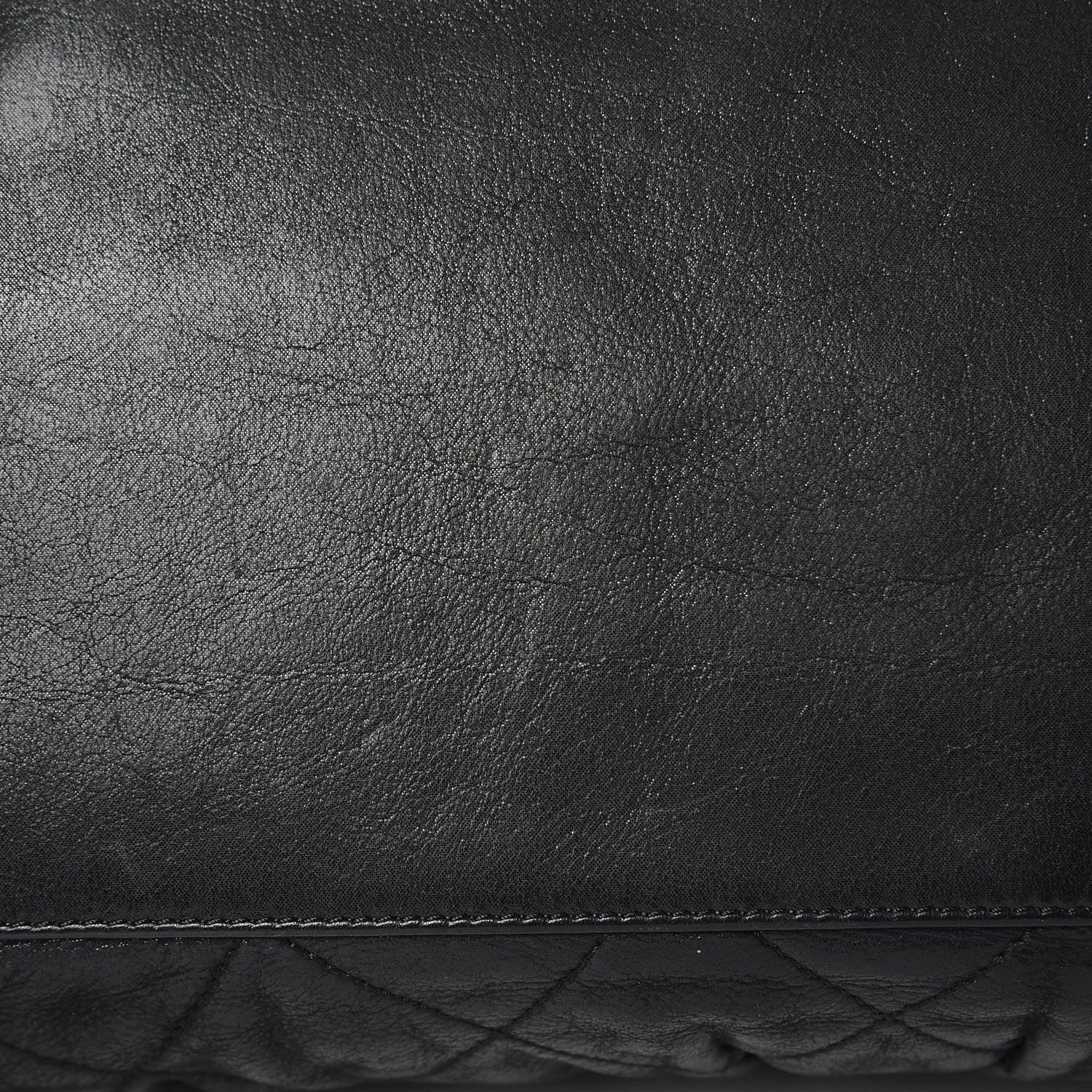 Chanel Iridescent Calfskin Chic Quilt Bowling Bag Black 10 of 13