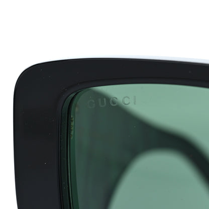 Gucci Acetate Square Frame Sunglasses GG0956S Green Black 5 of 8