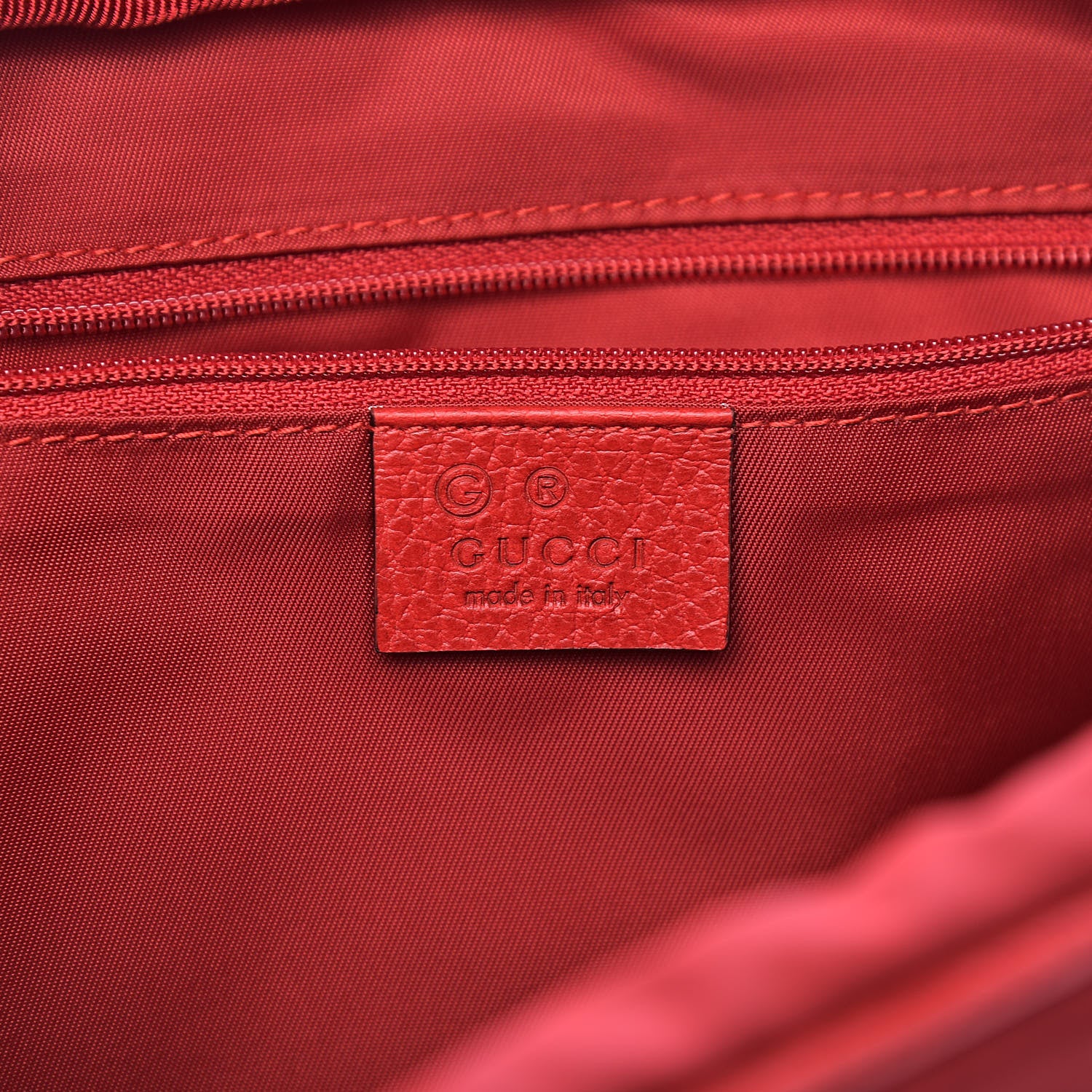 Gucci Nylon Monogram Dolmias Pouch Vibrant Red 6 of 9