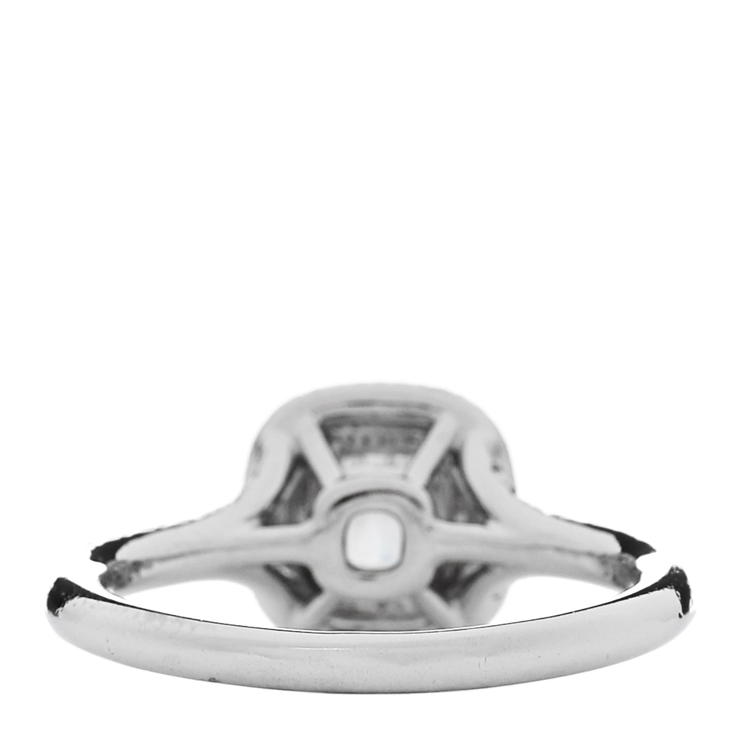 Platinum Diamond .30ct Soleste Cushion Cut Double Halo Engagement Ring 47 4.25