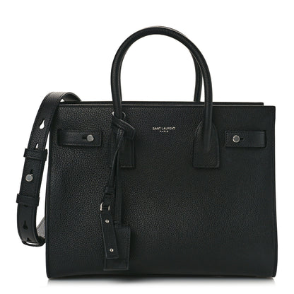 Saint Laurent Grained Calfskin Baby Sac De Jour Souple Black 3 of 9