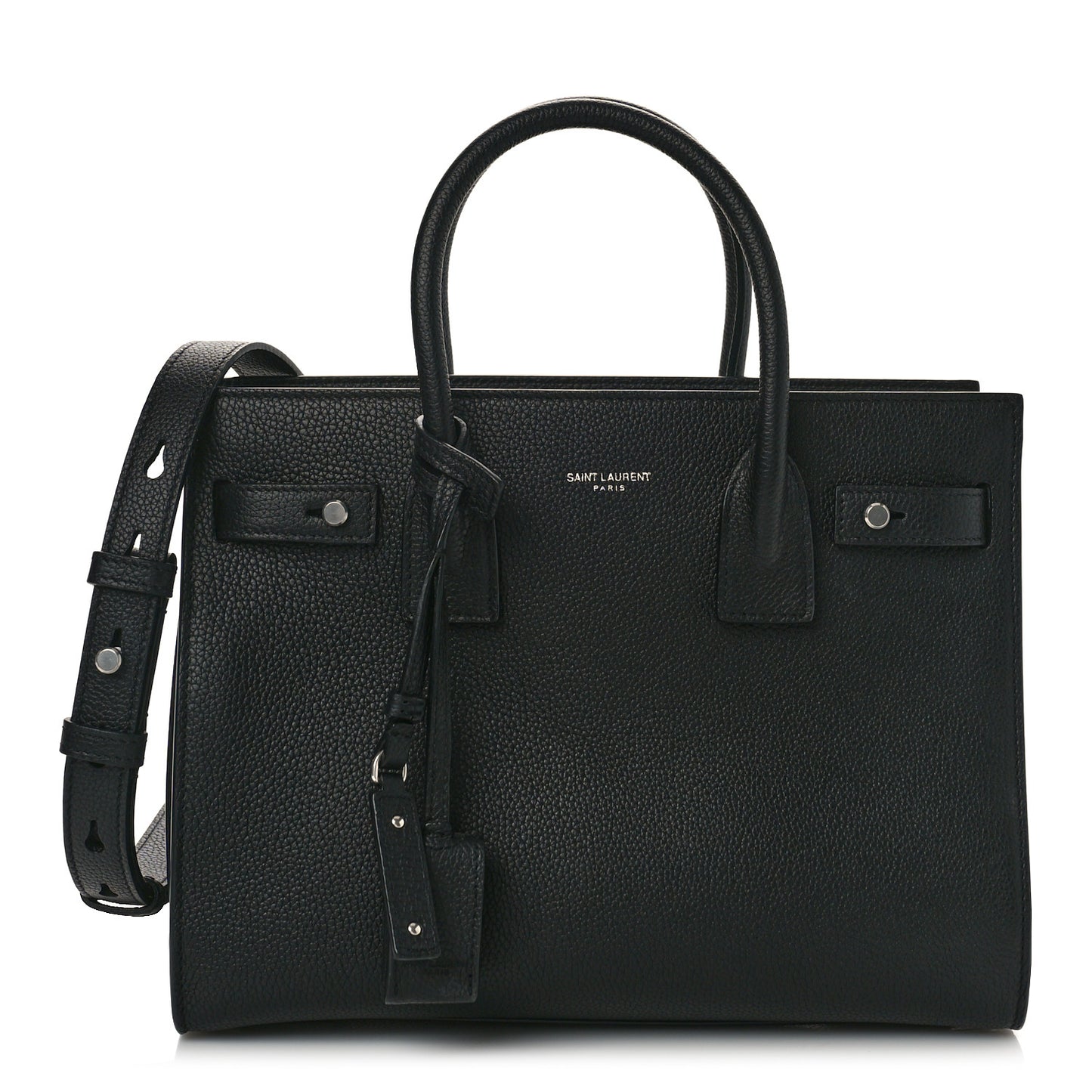 Grained Calfskin Baby Sac De Jour Souple Black