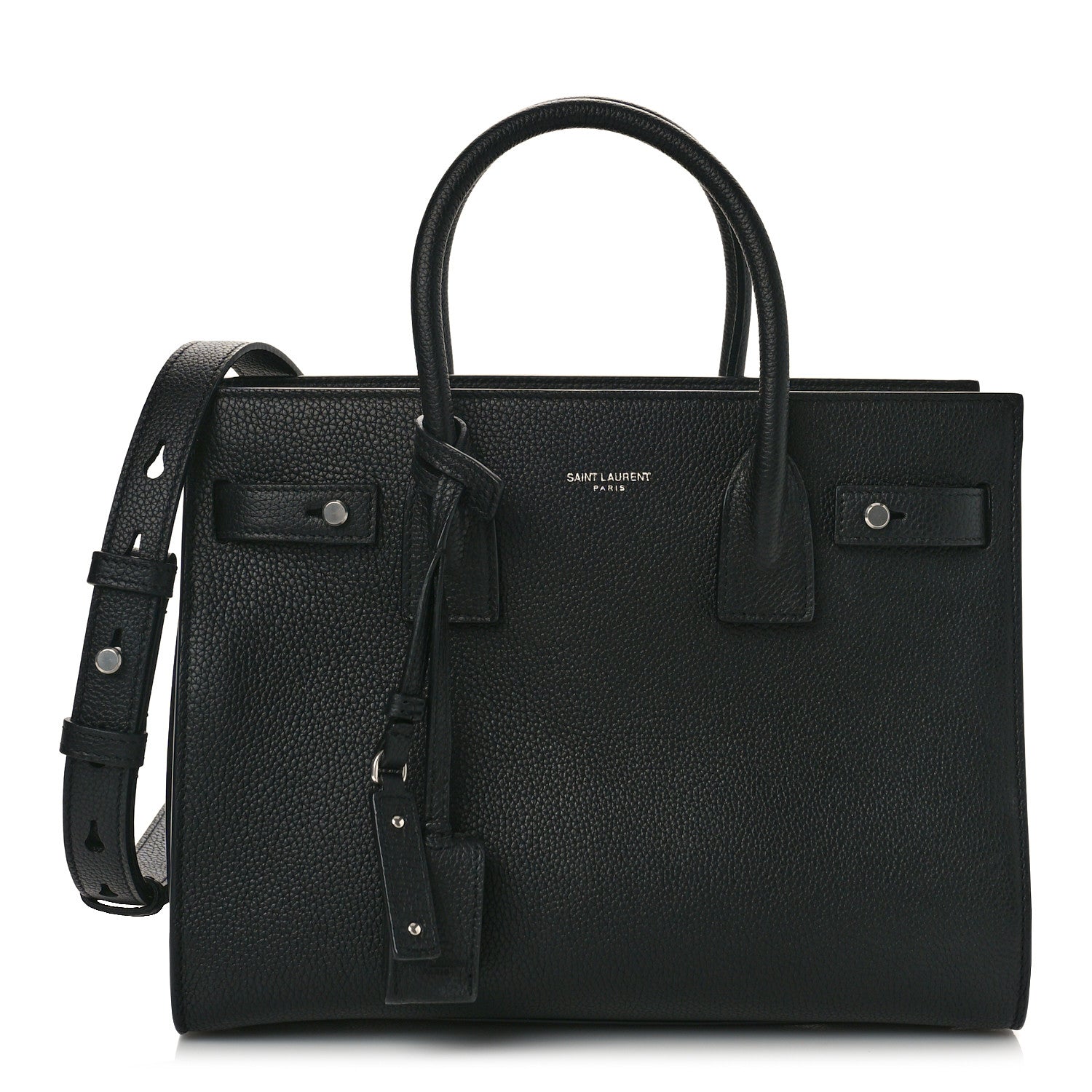 Saint Laurent Grained Calfskin Baby Sac De Jour Souple Black 3 of 9