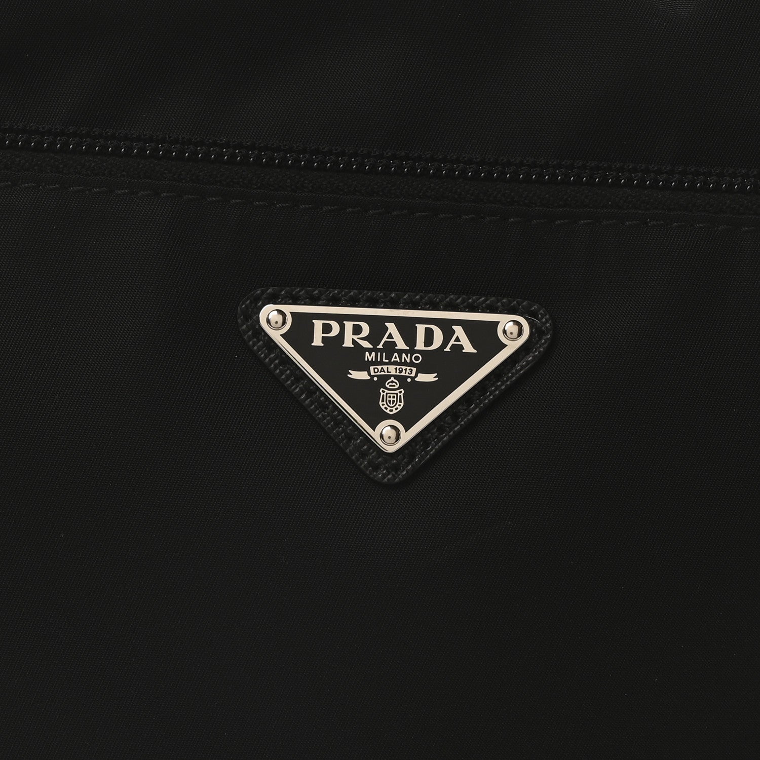 Prada Re-Nylon Vela Saffiano Pocket Double Zip Messenger Bag Black 7 of 9