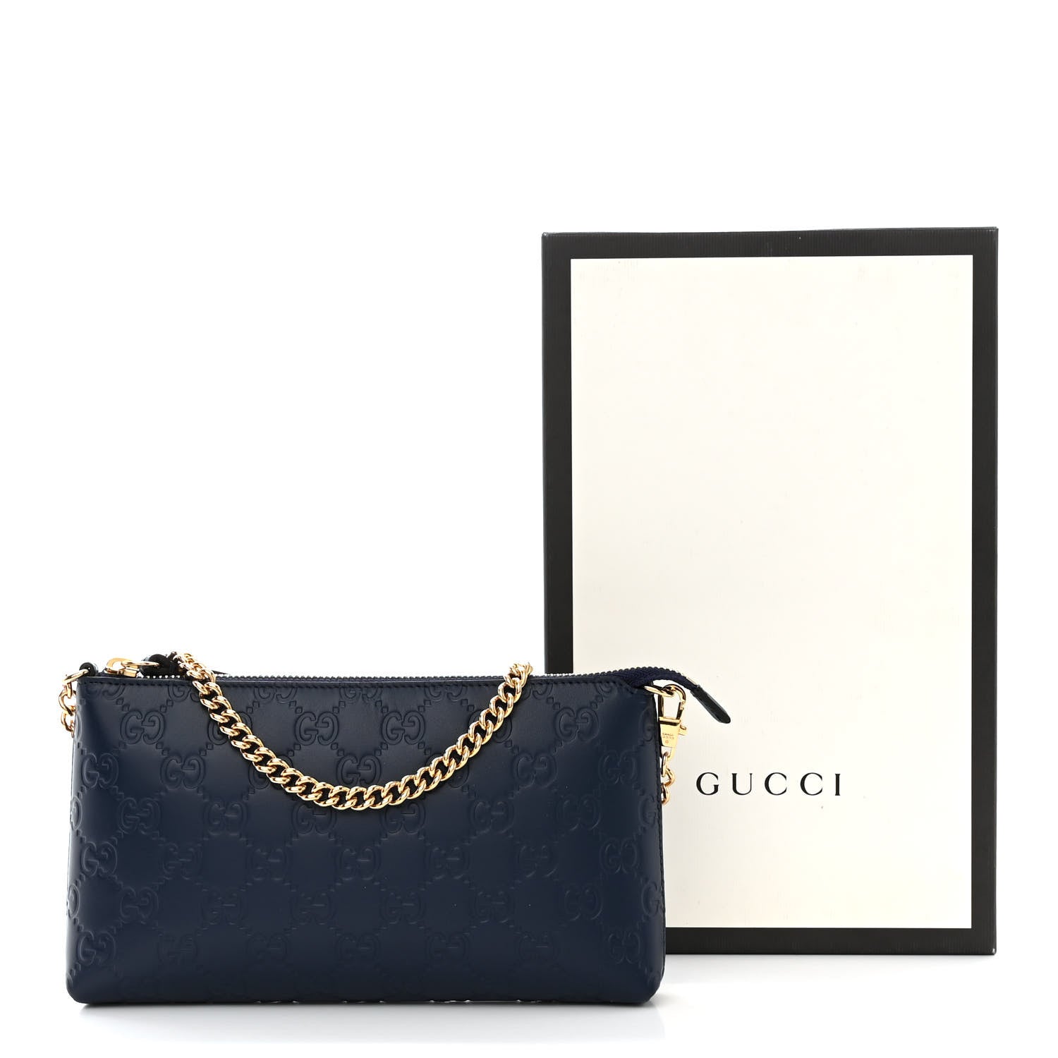 Gucci Guccissima Signature Wrist Wallet Blue Agata 11 of 11