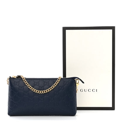 Gucci Guccissima Signature Wrist Wallet Blue Agata 11 of 11