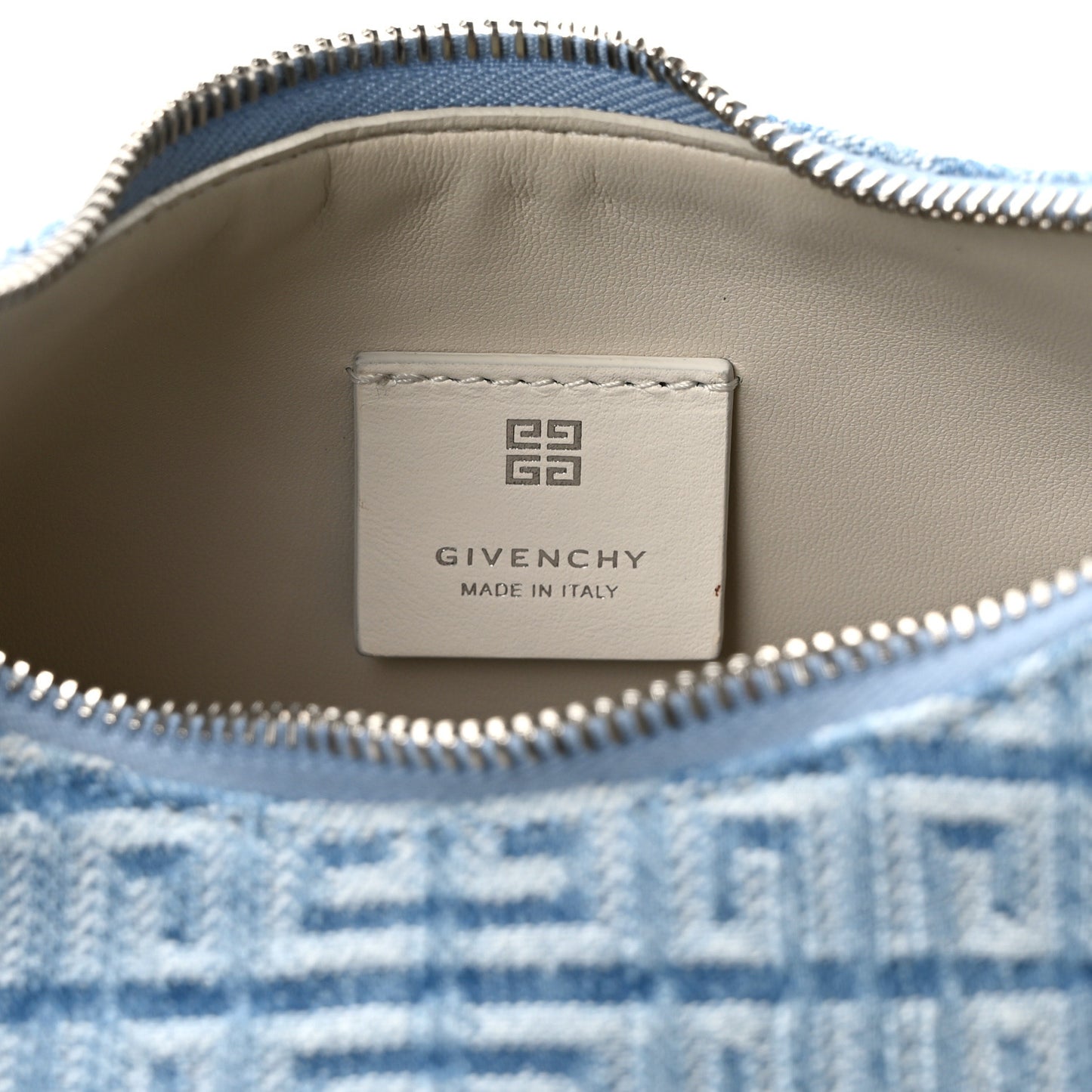 Denim 4G Logo Small Moon Cut Out Shoulder Bag Light Blue