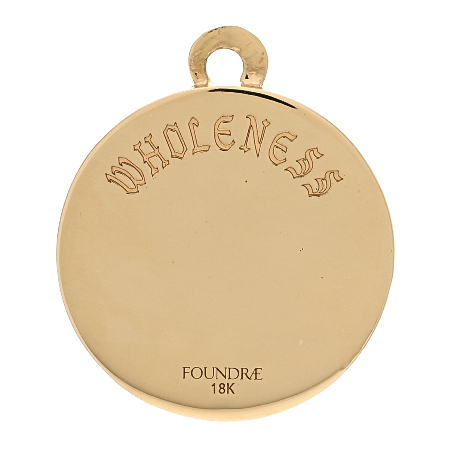 Foundrae 18K Yellow Gold Diamond Medium Wholeness Snake Medallion Pendant 3 of 3