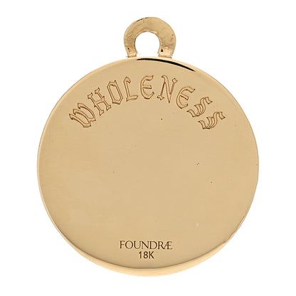 Foundrae 18K Yellow Gold Diamond Medium Wholeness Snake Medallion Pendant 3 of 3
