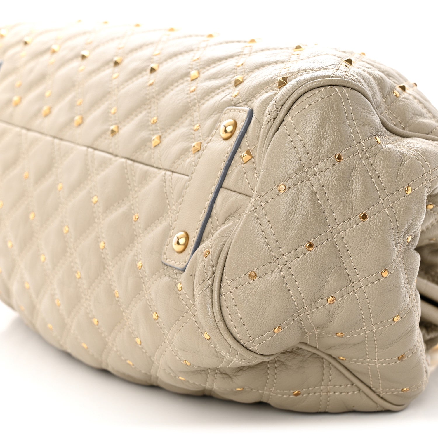 Marc Jacobs Calfskin Quilted Studded Stam Grey 10 of 24