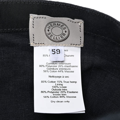 Hermes Cotton Paddock Cap 59 Navy 8 of 9