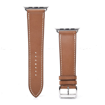 Hermes Barenia 42mm Apple Watch Single Tour Band Fauve 1 of 5
