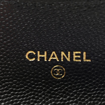 Chanel Caviar Quilted Flap Card Holder On Chain Black 7 of 8