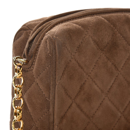 Chanel Suede Quilted Tassel Camera Case Brown 10 of 11
