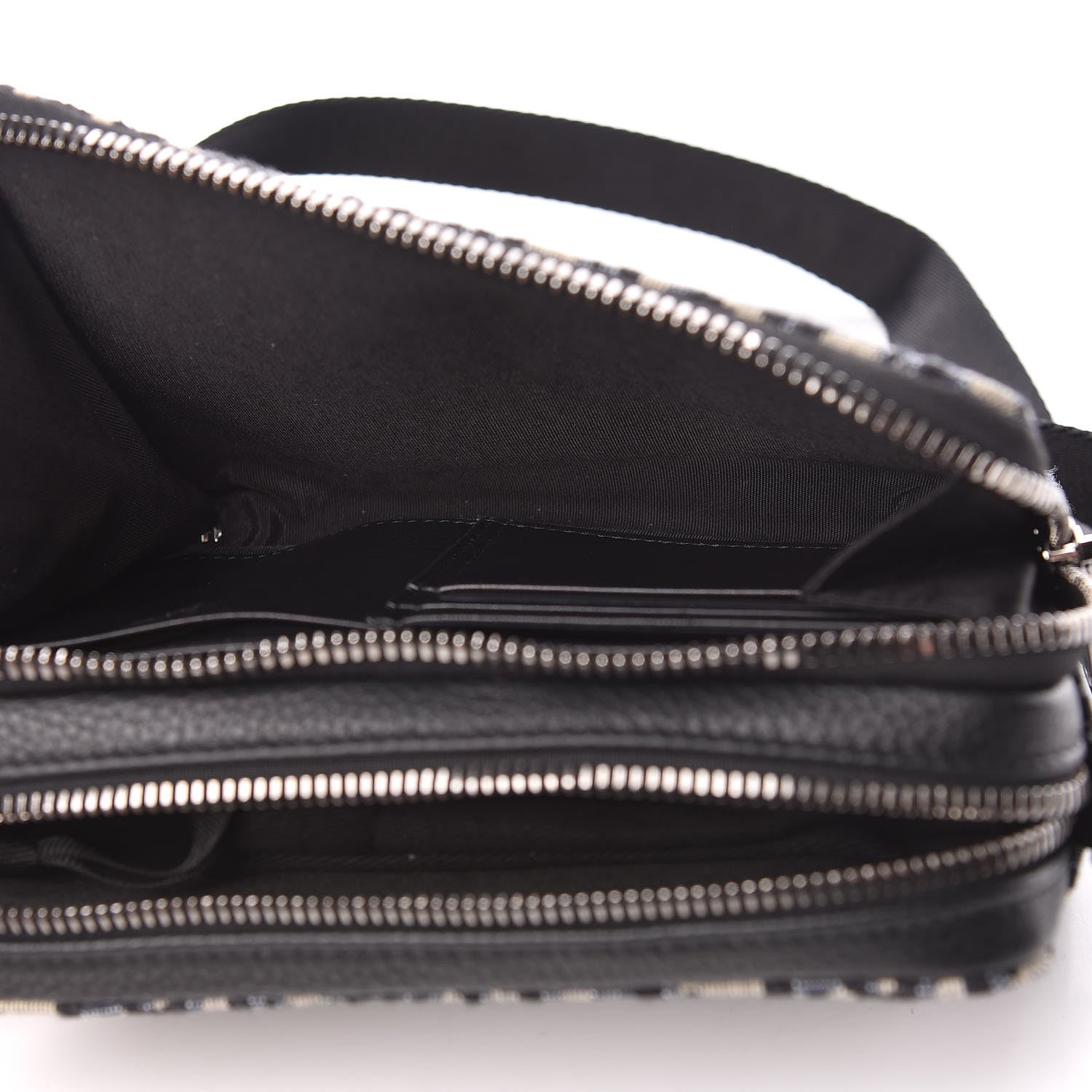 Christian Dior Oblique Pouch Beige Black 7 of 13