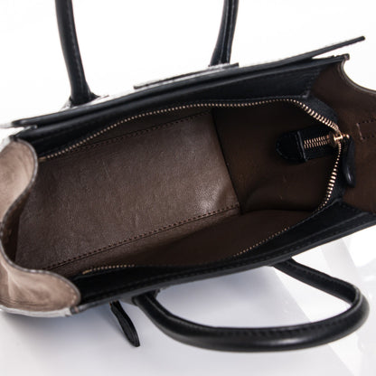 Celine Calfskin Nubuck Suede Nano Tri-Color Luggage Blue 6 of 7