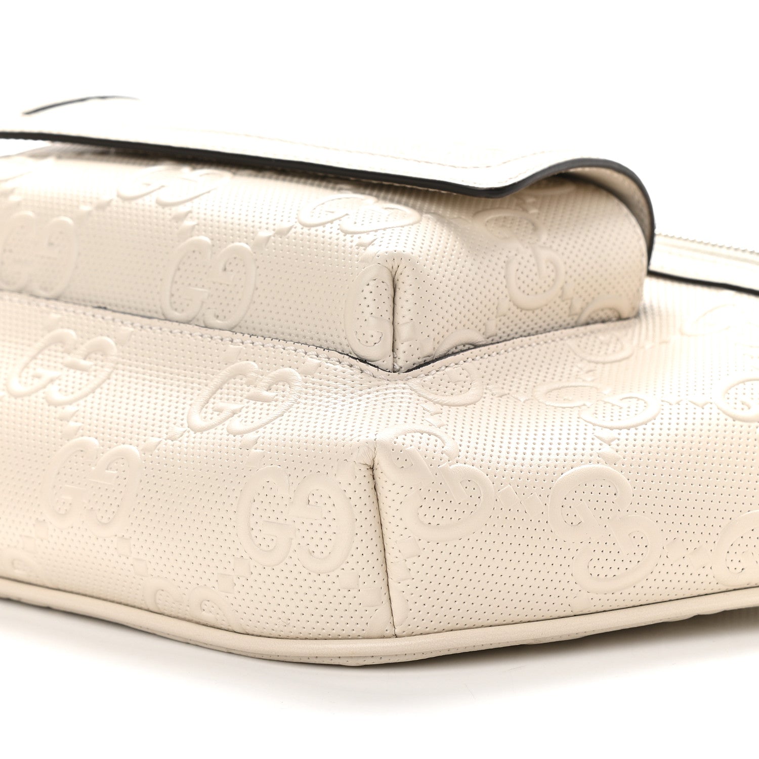 Gucci Calfskin GG Tennis Embossed Pocket Belt Bag Mystic White 9 of 9