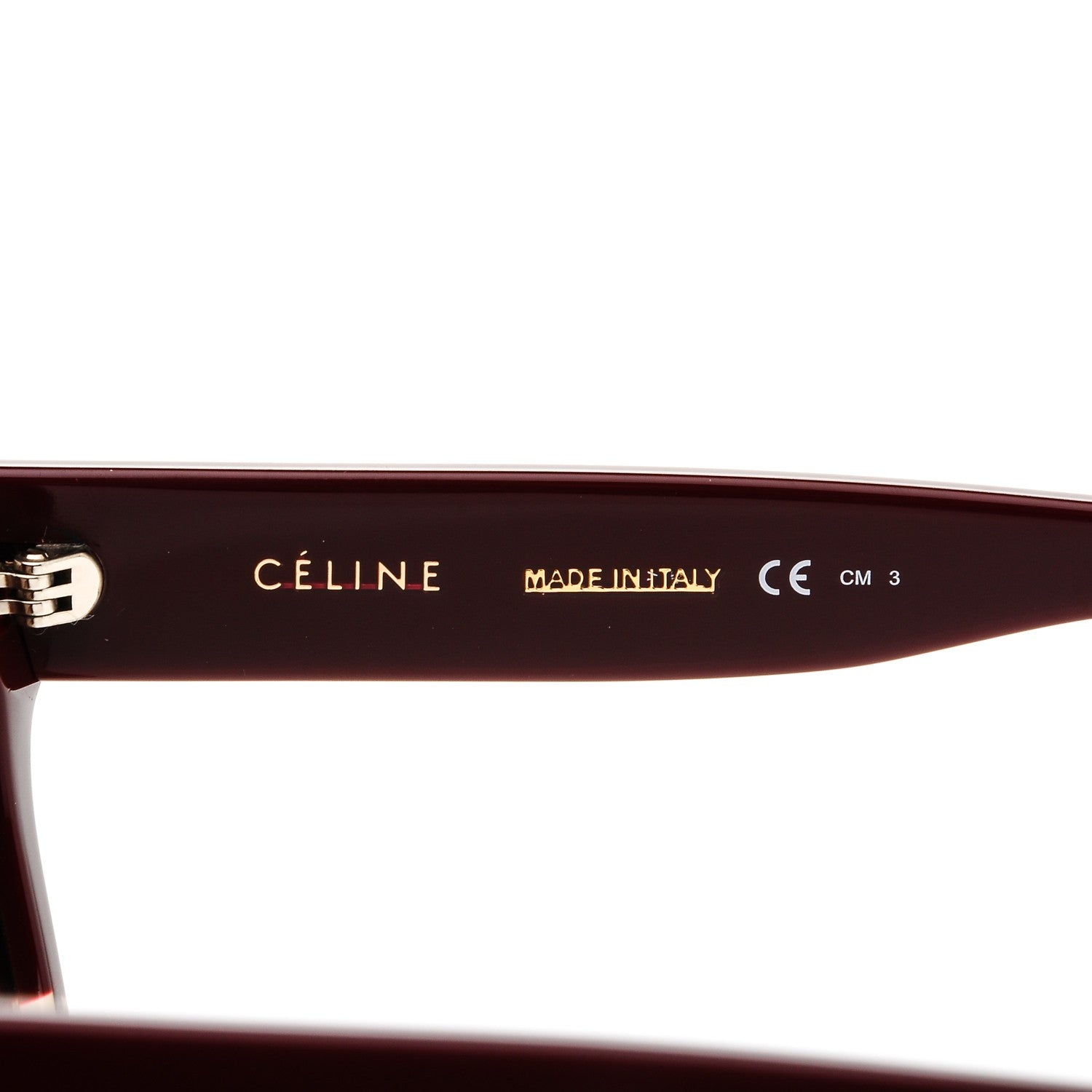 Celine Shadow Sunglasses CL 41026/S Burgundy 5 of 6