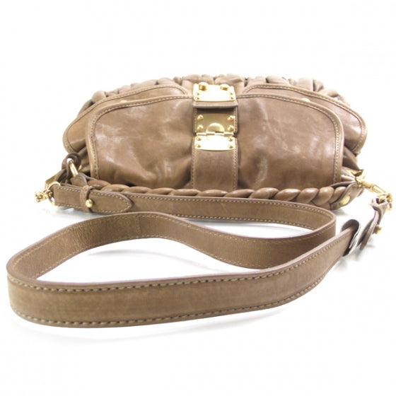 Miu Miu Leather Matelasse Coffer Hobo Cuoio 5 of 11