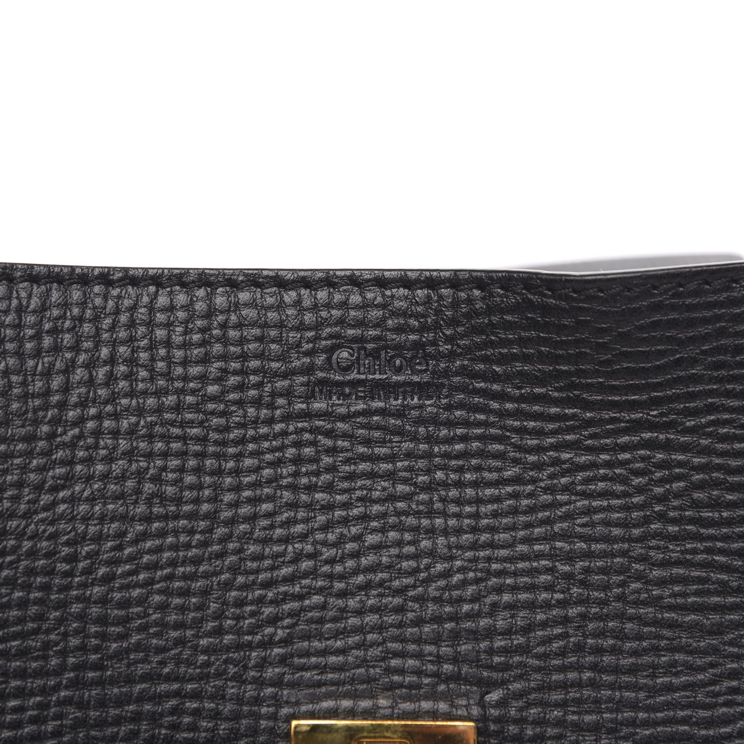 Chloe Grained Calfskin Lambskin Bi-Color Drew Shoulder Bag Black Powder Beige 6 of 12