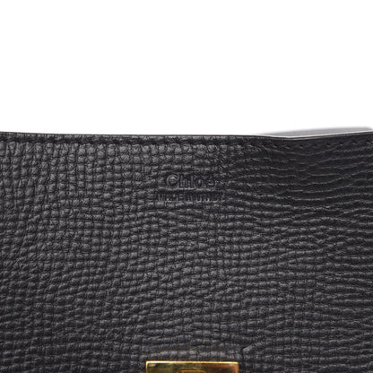 Chloe Grained Calfskin Lambskin Bi-Color Drew Shoulder Bag Black Powder Beige 6 of 12