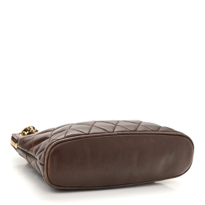 Chanel Lambskin Quilted Shoulder Bag Brown 3 of 10