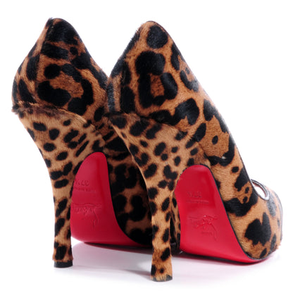Christian Louboutin Calf Hair Leopard Print Maryl 120 Pumps 37.5 3 of 6